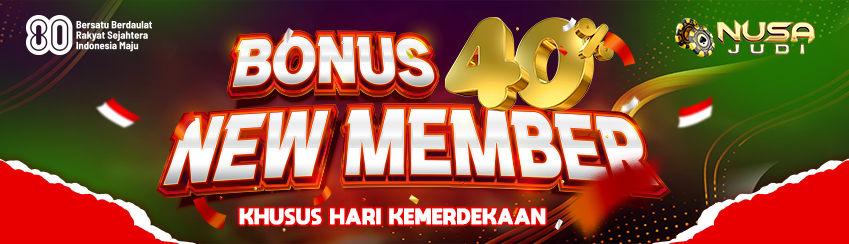 BONUS NEW MEMBER SLOT 40%